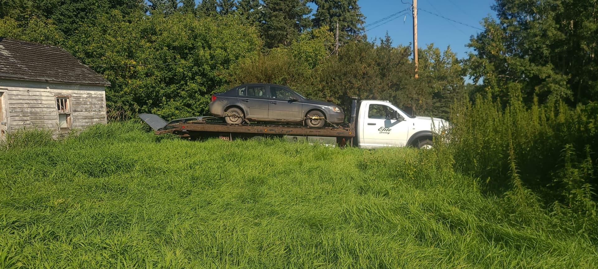 Yard and service-truck clearout near Drayton Valley